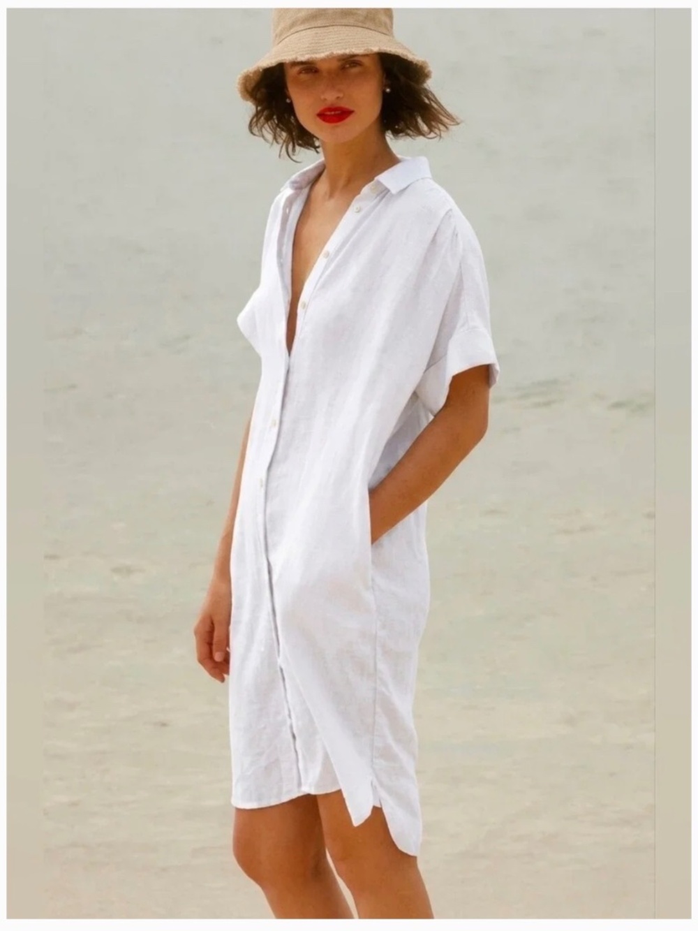 J. Crew linen shirt dress